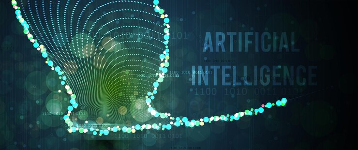Vector ilustración de tecnología conceptual de inteligencia artificial