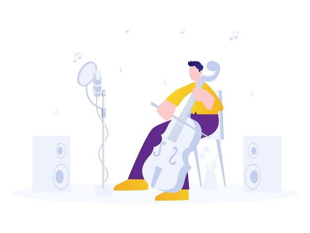 Ilustración de tecnología educativa Concepto de tutoriales en línea