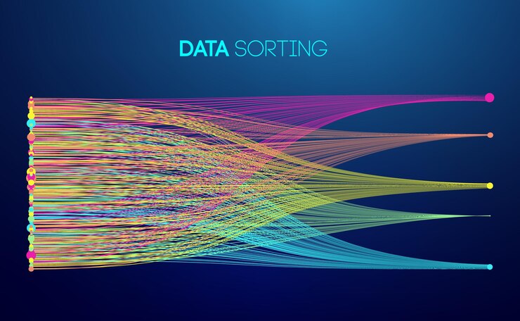Vector ilustración de la tecnología de flujo de datos de fondo