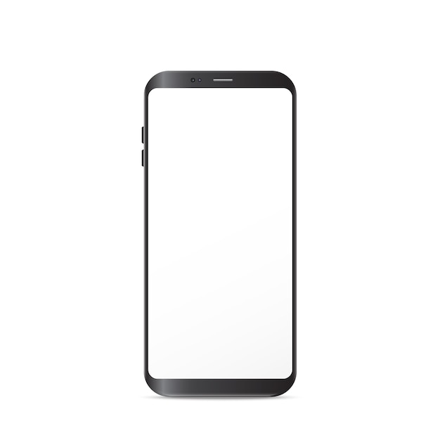 Ilustración de teléfono inteligente de nueva generación aislada sobre fondo blanco.