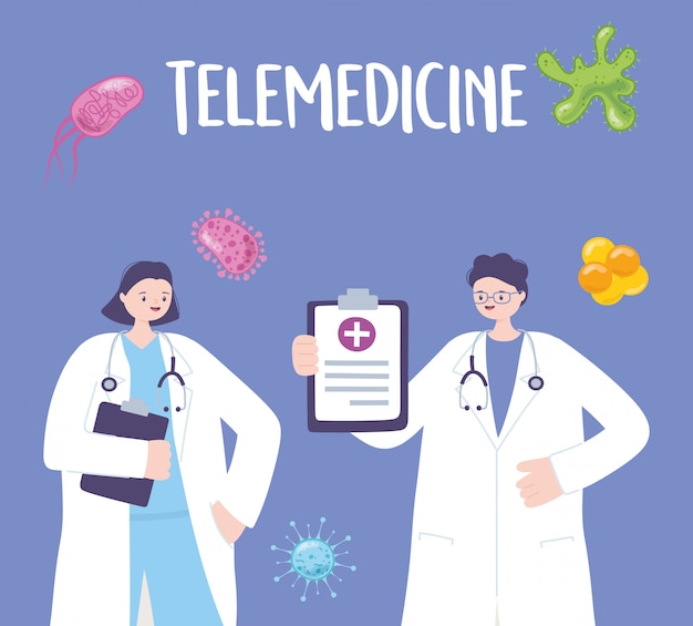 Ilustración de telemedicina