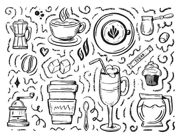 Ilustración del tema de café