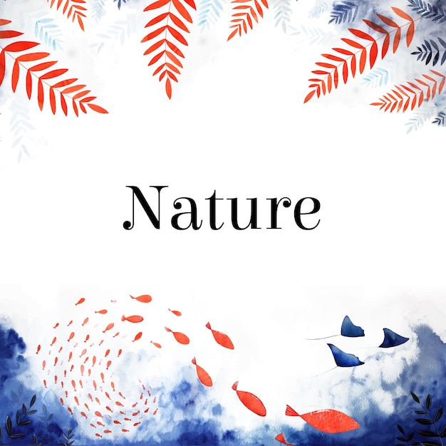 Vector ilustración de tema de naturaleza para instagram