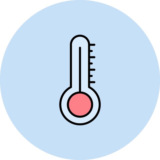 Ilustración de la temperatura plana