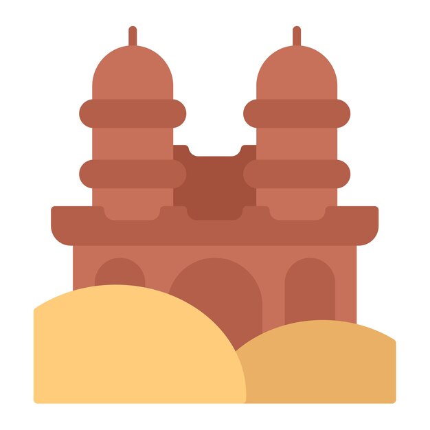 Ilustración del templo en el desierto