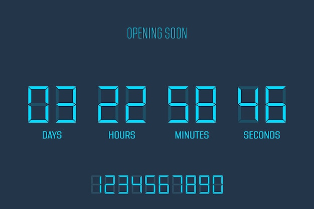 Ilustración del temporizador de coundown aislado en el fondo