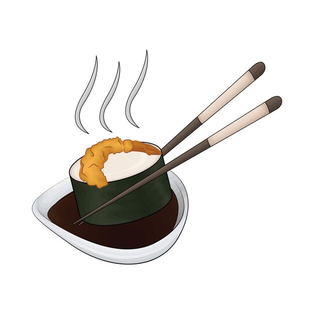 Ilustración de la tempura