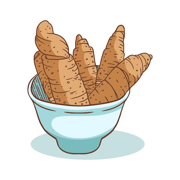 Ilustración de tequeños dibujados a mano