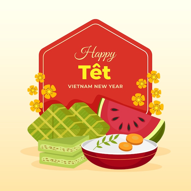 Vector ilustración de tet plano