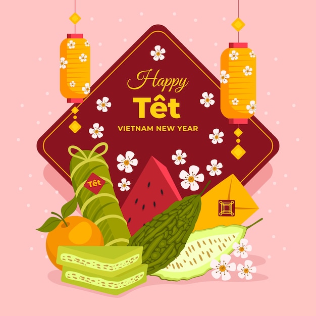 Vector ilustración de tet plano