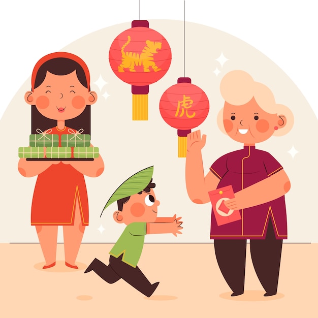 Ilustración de tet plano