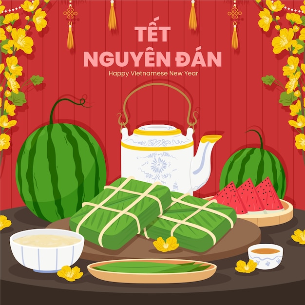 Ilustración de tet plano