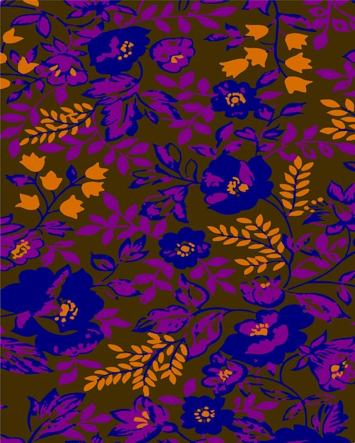 Ilustración textil de hojas botánica diseño de decoración flor patrón de naturaleza fondo blosso