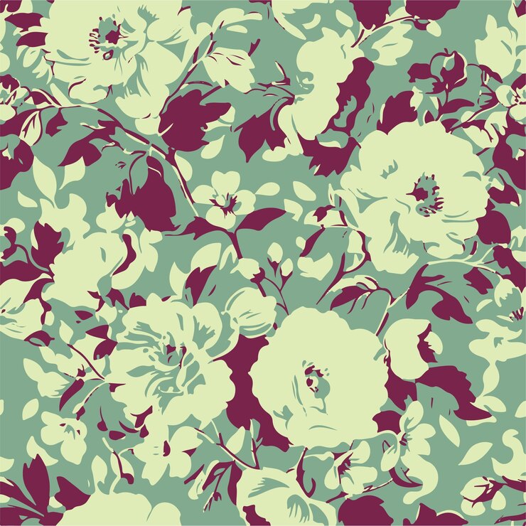 Ilustración textil de hojas botánica diseño de decoración flor patrón de naturaleza fondo blosso