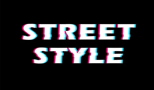 Ilustración de texto para camiseta o pegatina street style