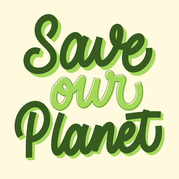 Ilustración del texto del Día Mundial del Medio Ambiente
