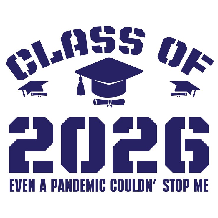 Vector ilustración de texto dibujada a mano para la clase de graduación de 2026