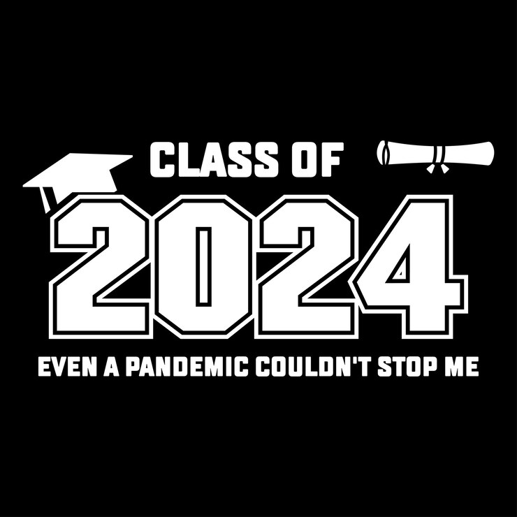 Ilustración de texto dibujado a mano para la graduación de la clase de 2023