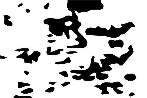 Ilustración de textura negra áspera o grunge desestresada sobre blanco para fondo o uso comercial