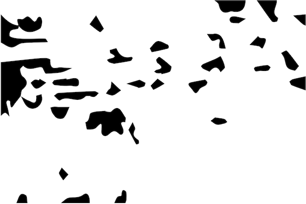 Ilustración de textura negra áspera o grunge desestresada sobre blanco para fondo o uso comercial