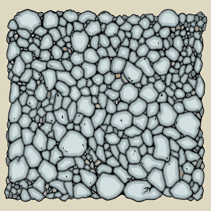 Vector ilustración de textura de pared de piedra o piso de piedra