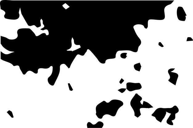 Ilustración de textura rugosa o grunge negra sobre blanco para fondo o uso comercial