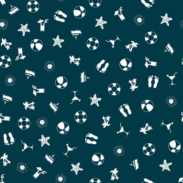 Ilustración de textura de vector de fondo de patrón transparente de verano