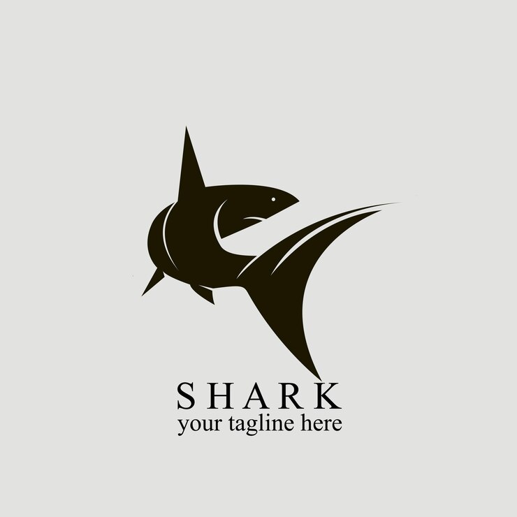 ilustración tiburón silhoutte vector diseño