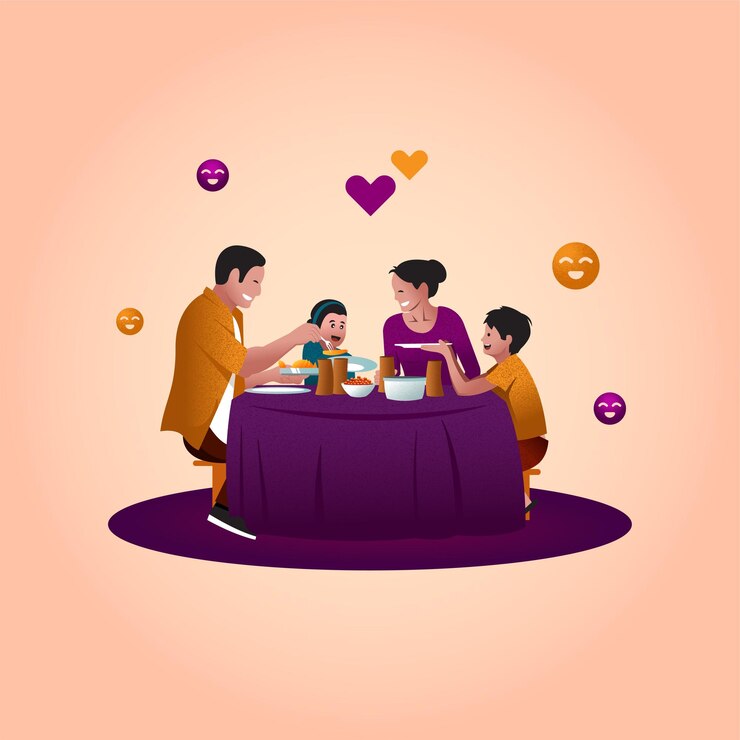 Vector ilustración de tiempo familiar