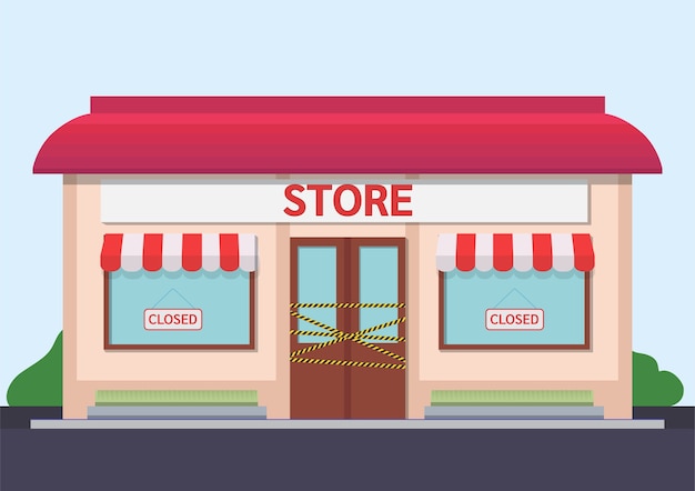 Ilustración de tienda cerrada