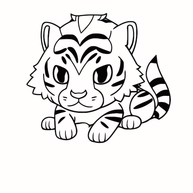 Ilustración de tigre blanco