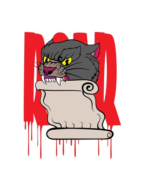 Ilustración de tigre con estilo japonés para el evento kaijune