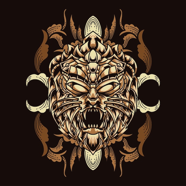 ilustración de tigre mecha