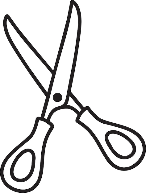 Ilustración de tijeras dibujadas a mano