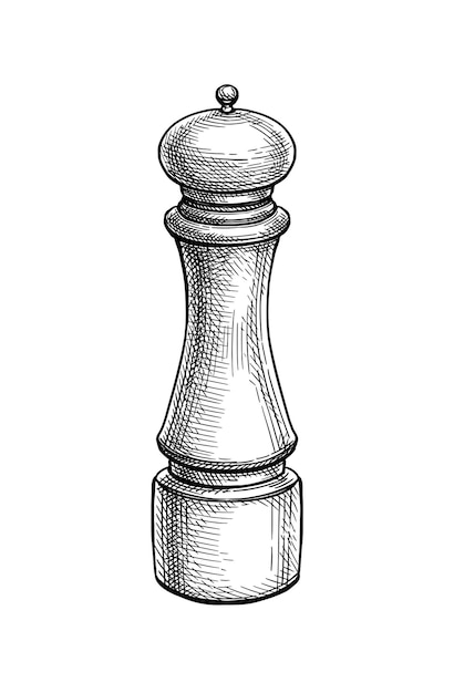 Ilustración de la tinta del molino de especias