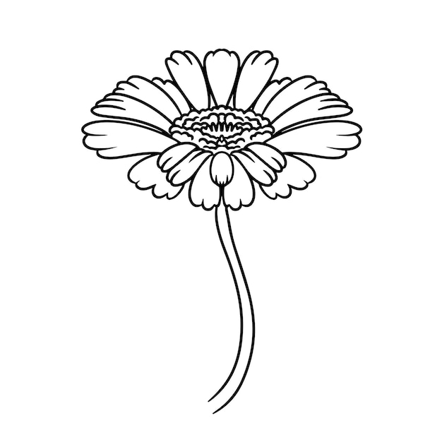 Vector ilustración de tinta vectorial de una flor