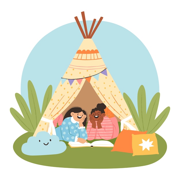 Vector ilustración de tipi dibujado a mano