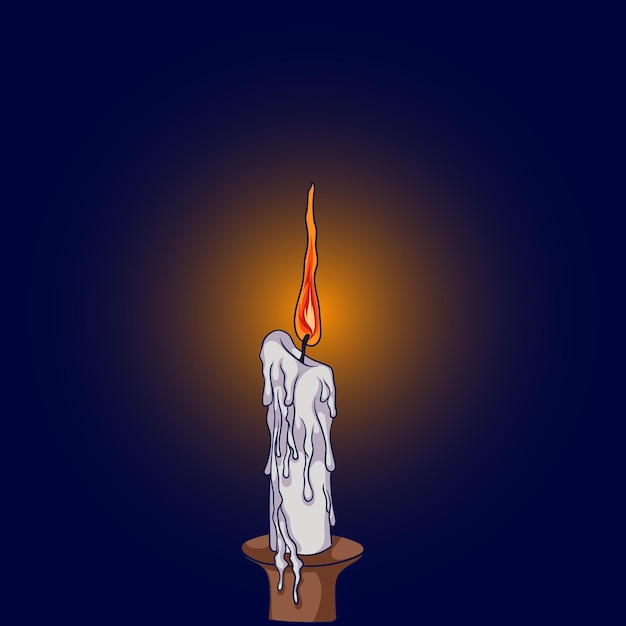 Ilustración del tipo de vela ardiente