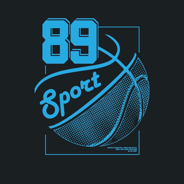 Ilustración de tipografía de baloncesto para póster de camiseta, pegatina de logotipo o mercancía de ropa