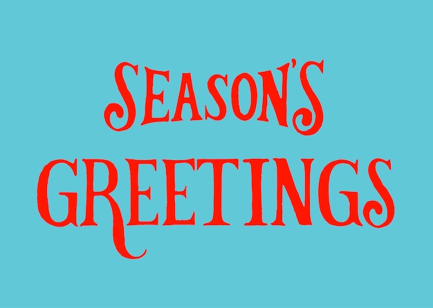 Ilustración de tipografía seasons greetings