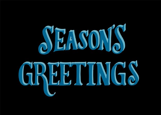 Ilustración de tipografía Seasons Greetings