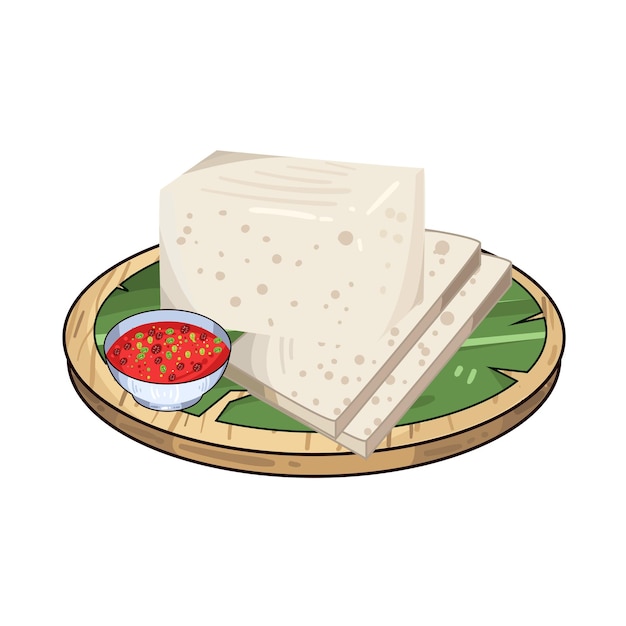 Ilustración de tofu