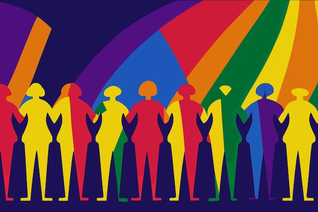 La ilustración de la tolerancia de las personas señala el apoyo a la comunidad lgbtq