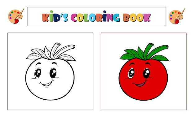 Una ilustración de toma para niños libro de colorear