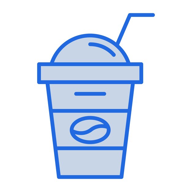 Ilustración en tono azul de Barista