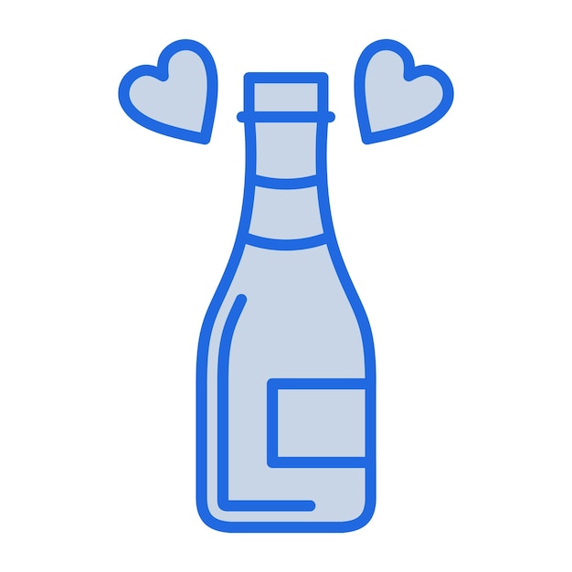 Ilustración del tono azul de la bebida