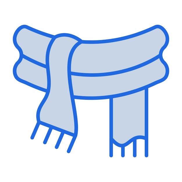 Ilustración en tono azul de la bufanda