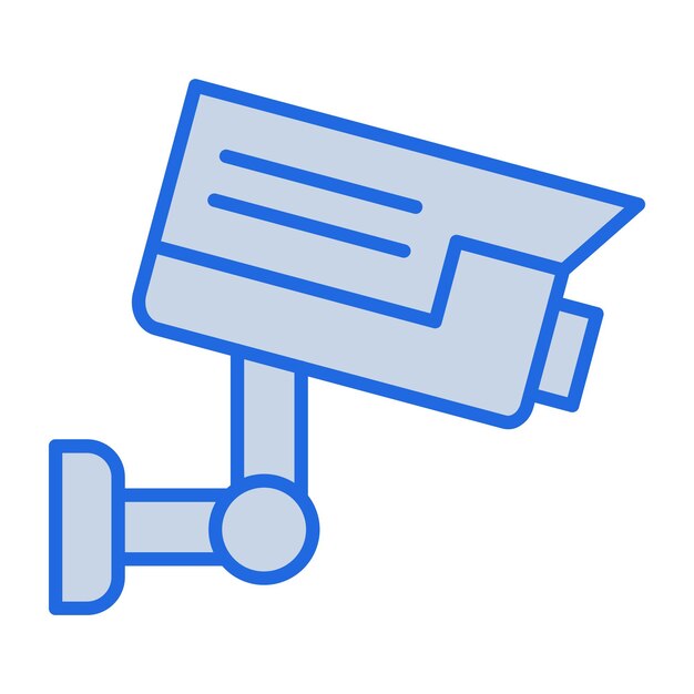 Ilustración en tono azul de CCTV