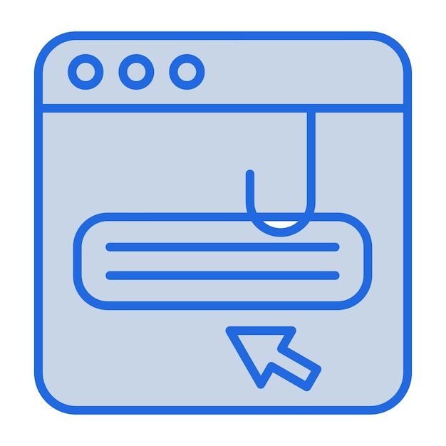 Ilustración en tono azul de clickbait