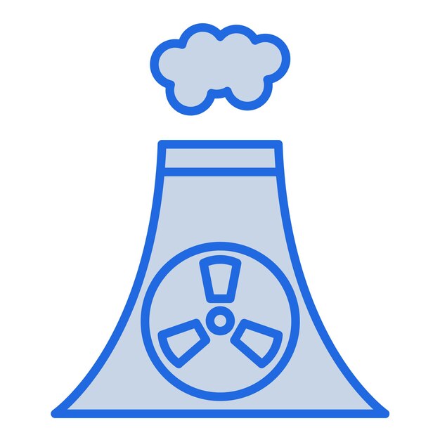 Ilustración en tono azul de la contaminación